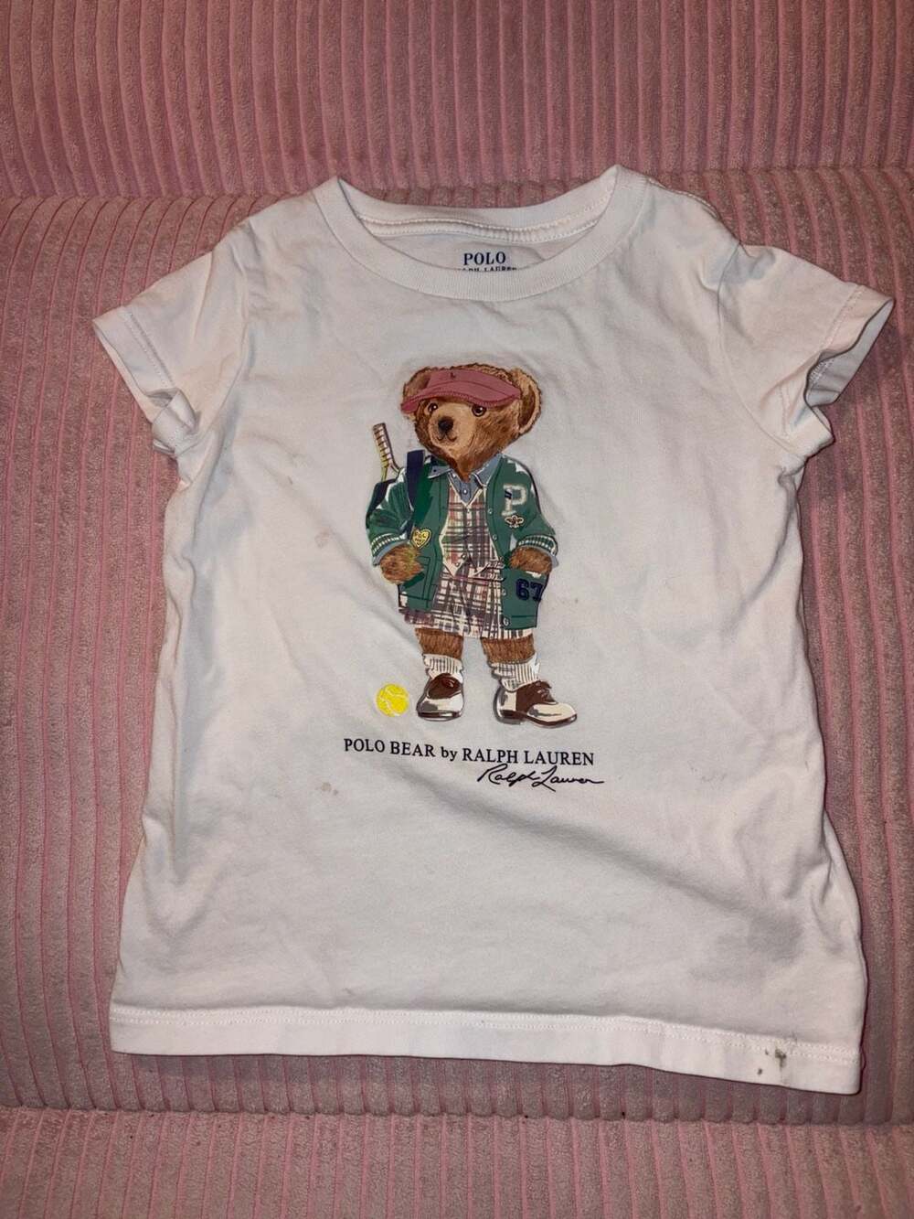 Polo Ralph Lauren Girls White Polo Bear Graphic T-Shirt